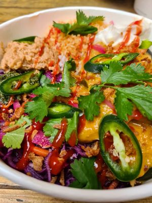 Indonesian chickn curry at The Hedgerow Hound in Plymouth