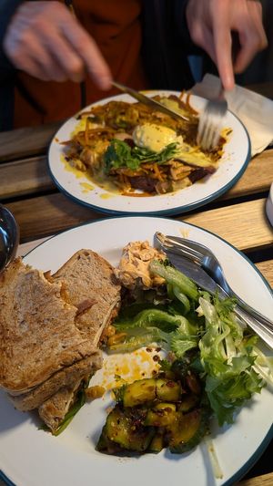 Kimchi brunch and Palembang toastie  at The Hedgerow Hound in Plymouth