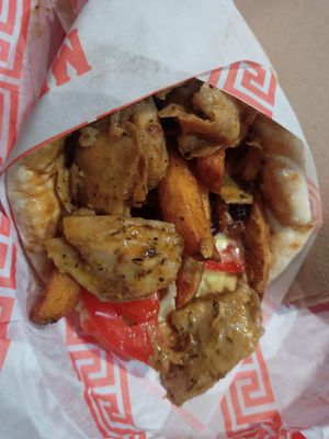 Vegan pitta at Mikos Gyros in South West London