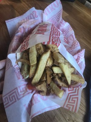 Vegan gyros pita at Mikos Gyros in South West London