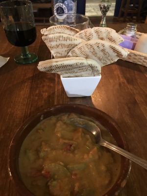Gemüse Curry mit Pita Brot  at Blooming Cactus in Lanzarote