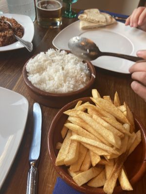 Rice, chips  at Blooming Cactus in Lanzarote
