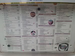 Menu at Xin Chao in Goerlitz