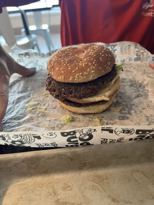 Their version of a Big Mac, minus cheesee  at Odd Burger in Windsor