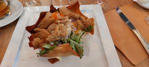 Salade vegan at La Calèche in Durbuy