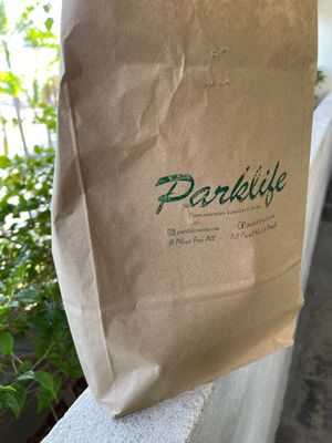 Food Delivery is in a paper bag which can be recycled. at Parklife in Kuala Lumpur