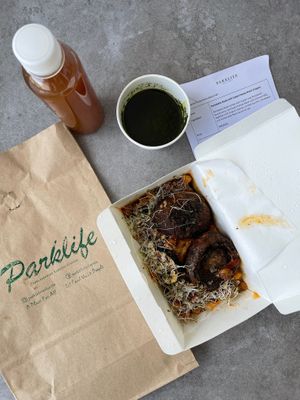Portobello Steak with Sweet Potato Mash (Vegan)
with lemon water kefir at Parklife in Kuala Lumpur