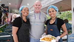 Joe and crew at ULB Café in Pattaya