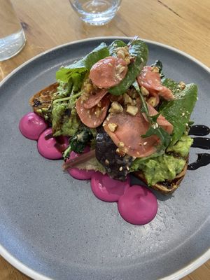 Vegan avocado broccoli toast  at Beckman Street Deli in Glandore