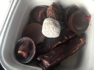 Yummy chocolate selection at Chewton Service Station in Chewton