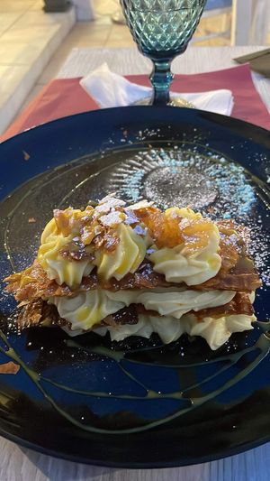 Mille feuille. Superb   at Jasmine Restaurant in Planos