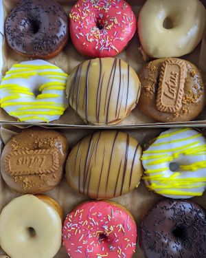Selection box (from social media) at The Doughnut Family in Edinburgh