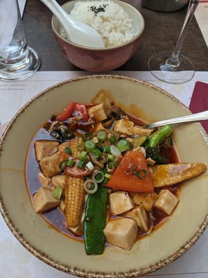 Mapo Tofu veggie at Yuen Restaurant in Salzburg