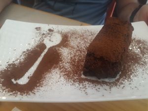 Tahini brownie at El Petit Vegà d'en Pep i la Laura in Tavertet