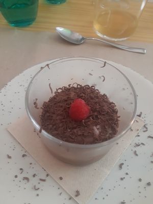 Chocolate mousse at El Petit Vegà d'en Pep i la Laura in Tavertet