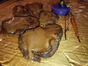 Seità amb salsa dragon at El Petit Vegà d'en Pep i la Laura in Tavertet