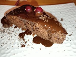 Pastís de carbassó i xocolata at El Petit Vegà d'en Pep i la Laura in Tavertet