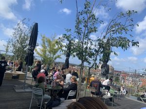 View from the rooftop at DeDAKKAS in Haarlem