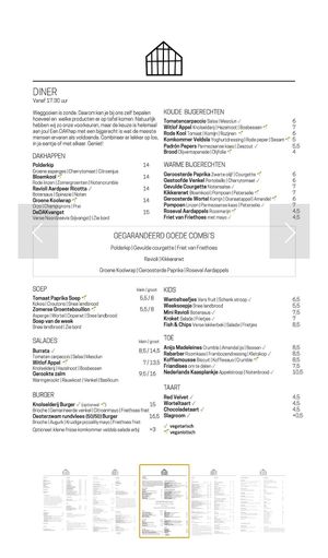 Menu August 2020 at DeDAKKAS in Haarlem