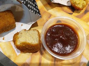 Nuggets croquantes and BBQ sauce. at Mother Burger - Amoreiras in Lisbon
