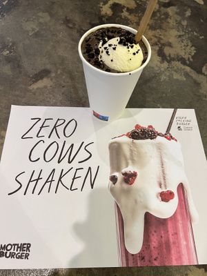 So good that we went back again for another Oreo Cookie shake the next day.....it tastes like liquid Belgian chocolate.  at Mother Burger - Amoreiras in Lisbon