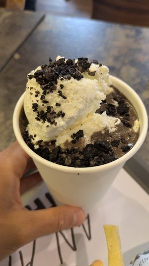 The milkshake is more than enough for two people. at Mother Burger - Amoreiras in Lisbon