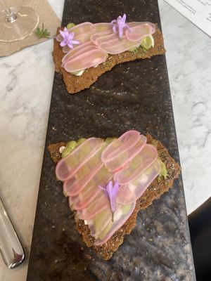 Avocado on toast at Holy Carrot in London