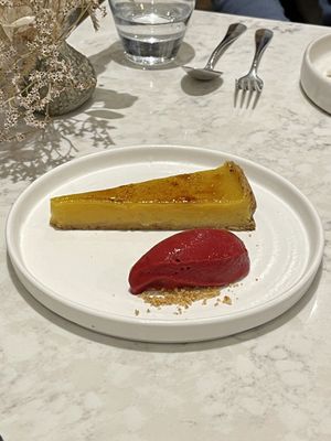 Lemon tart at Holy Carrot in London