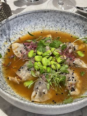 Dumplings at Holy Carrot in London