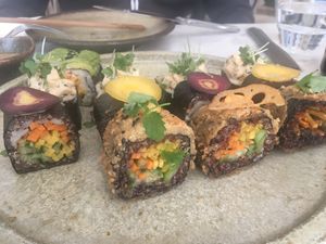 Crispy maki at Holy Carrot in London
