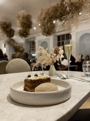 Sponge cake at Holy Carrot in London