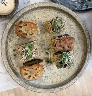 Sushi rolls at Holy Carrot in London