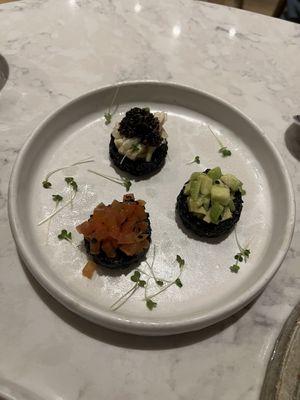 Tartare selection  at Holy Carrot in London