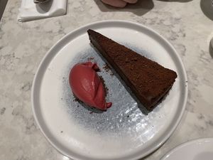 Vegan cheesecake  at Holy Carrot in London