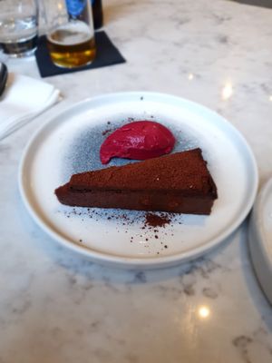 Chocolate cake  #Veganuary at Holy Carrot in London