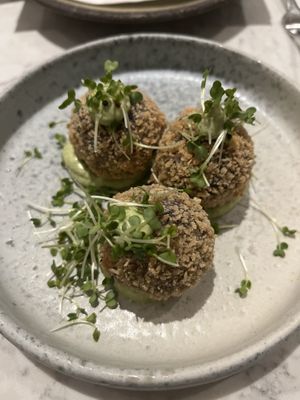 PURPLE POTATO CROQUETTES  at Holy Carrot in London