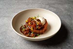 Holy Carrot Sunday Brunch Dish - Apple & Cinnamon Pancakes at Holy Carrot in London
