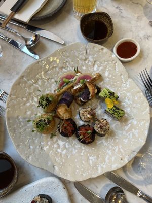 Seafood platter  at Holy Carrot in London