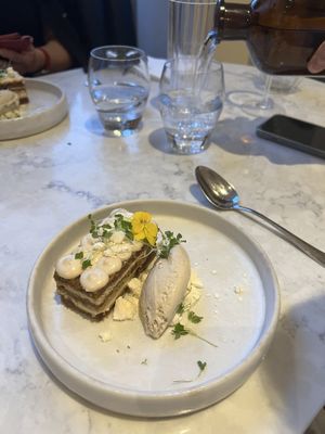 Sponge cake  at Holy Carrot in London