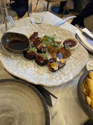 Fish sampler for 2  at Holy Carrot in London