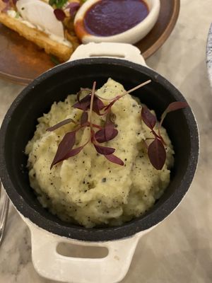 Truffle mash  at Holy Carrot in London