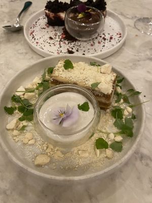 Miso cake  at Holy Carrot in London