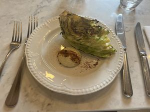 Cabbage as a side dish - delicious!  at Holy Carrot in London