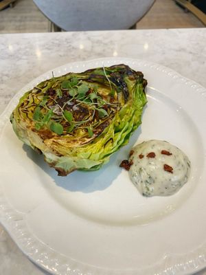 Charred Hispi Cabbage  at Holy Carrot in London