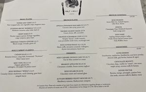 Brunch menu   at Holy Carrot in London