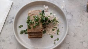 Miso Caramel Sponge Cake at Holy Carrot in London