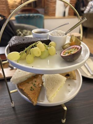 afternoon tea vegan 18€  at Madame Wu in Linz