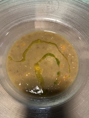 Commentary vegan soup  at Be Free in Olbia