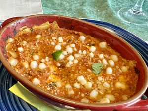 Vegan lasagne  at Be Free in Olbia