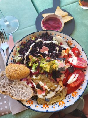 Super tasty salad! at Be Free in Olbia